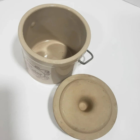 Vintage Win Shuler Restaurant Wire Bale Stoneware Crock . - Picture 5 of 6